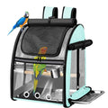 Bird Carrier Bag with Indestructible Stainless Steel Mesh, Bird Travel Cage with Stand, Easy to Clean Backpack for Parrot, Portable Bird Travel Bag, Green - color: Green