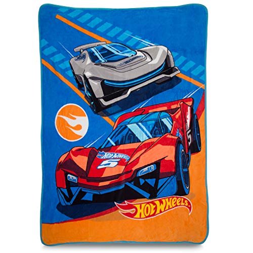 Franco Kids Bedding Super Soft Micro Raschel Throw, 46 in x 60 in, Hot Wheels - color: Hot Wheels, size: 46 in x 60 in