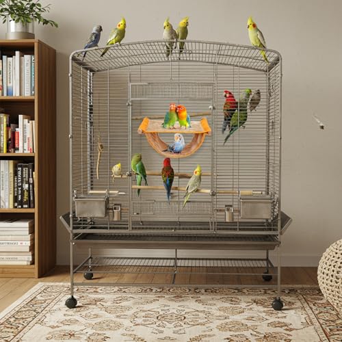 Winter Warm Bird Nest Bed, Parrot Hanging Bed Cage Hammock Finch Hamster | Snuggle Hut, Parrot House Tent, Bird Cage Stand Perch, for Parakeet, Budgies, Cockatiels, Lovebird, Cockatoo