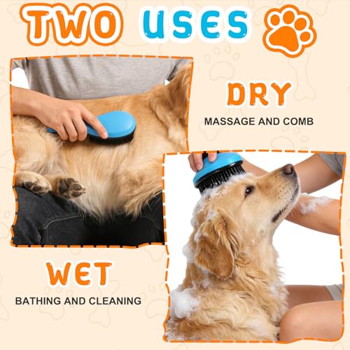 Small Dog Brushes, Grooming Brushes Puppies Hair Remover (Rose Purple, 2 Pcs) - color: Rose Purple