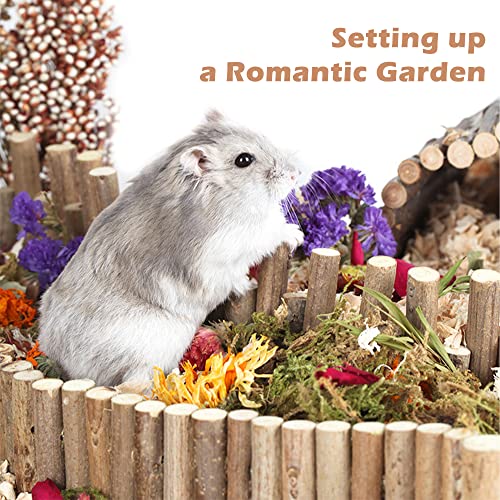 Natural Ear of Grain Flower&Herb Bedding Mate Habitat Decor, Adding Fun Hamster Accessories for Hamsters Gerbils Lemming - color: Flower path