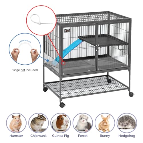 8 Pack Pet Cage Liner Sheets 14" x 6" Protective Plastic Siding Flexible and Pliable with Zip Ties Rabbit Sugar Glider Squirrel Guinea Pig Cages Urine Guard by Marketing Holders - size: 14" x 6"h 8 Pack