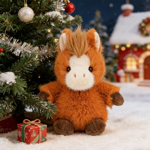 PEACH CAT Horse Stuffed Animal Cute Plushies Small Plush Toys Gifts for Kids (Squeaky) - style: Horse