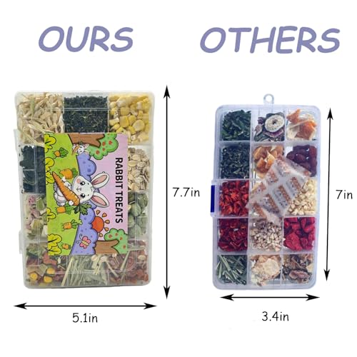 Rabbit Treats 12 PCS Guinea Pig Treats Bunny Chew Toys for Chinchillas Rabibit Guinea Pig Squirrel(Small)