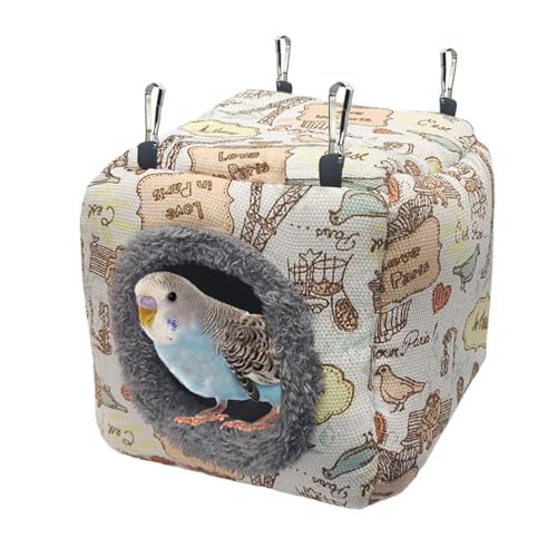 Bird Hammock Bed - Plush Nest for Parakeet Cockatiel Conure Lovebird etc | Warm, soft, breathable, cute, shape preserving