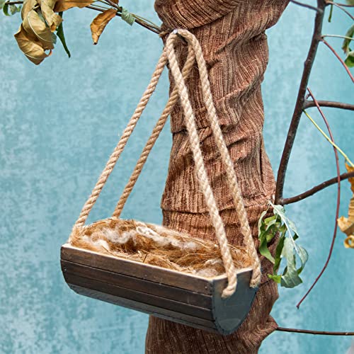 120g/4.23 oz Bird Nesting Materials Mixing Parakeet Nest Material Finch Bird Bedding Hideouts for Canary Coconut for Tree Trunks Cages Garden Yard Home Party Easter Decor