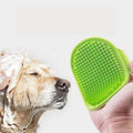 Dog Bath Brush – Green, 1 Pack, Soothing Rubber Pet Shampoo Brush for Dogs Cats, Adjustable Grip, Massage Grooming Comb for Bath or Dry Brushing