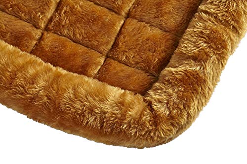 MidWest Homes for Pets QuietTime XXS Dog Bed – Cinnamon Faux Fur Bolster, Ultra-Soft and Machine Washable, Fits 18-Inch Crates and Carriers, for Small Dogs and Cats - color: Cinnamon, size: 18 Inch
