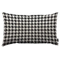 HOSNYE Hounds Tooth Pixel Throw Pillow Cover Black and White Fabric Linen Fabric for Couch Bed Sofa Car Waist Cushion Cover 12 x 20 inch Pillow Case - color: Throwpillowcoversa111, size: 20" x 12" (Pack of 1)