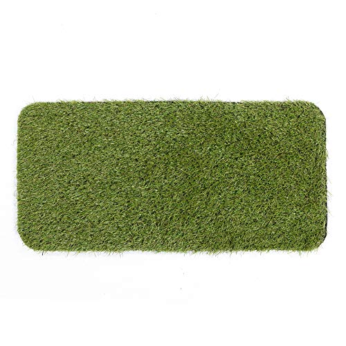 Ottomanson Artificial Grass Puppy Potty Training Pad with Tray, 15" x 30" Reusable Pee Pad for Small Pets and Dogs - color: Black Tray/Grass, size: 1'3" x 2'6" (Pet)