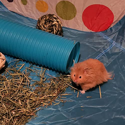 Plastic Hamster Fun Tunnels,Ferrets Foldable Exercising Training Tunnels Hamsters Hideout Tube 15 Pcs Small Animal Chew Toys for Guinea Pigs, Chinchillas, Rats, Gerbils (Blue) - color: 【Blue】