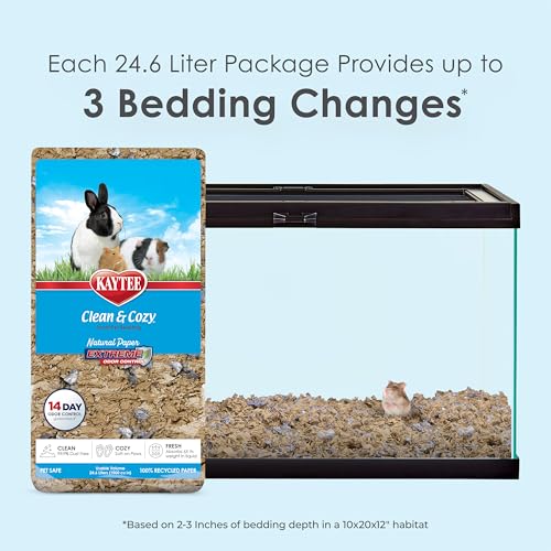 Kaytee Clean & Cozy Natural Paper with Extreme Odor Control Bedding, Made with 100% Recycled Paper - size: 24.6 Liter