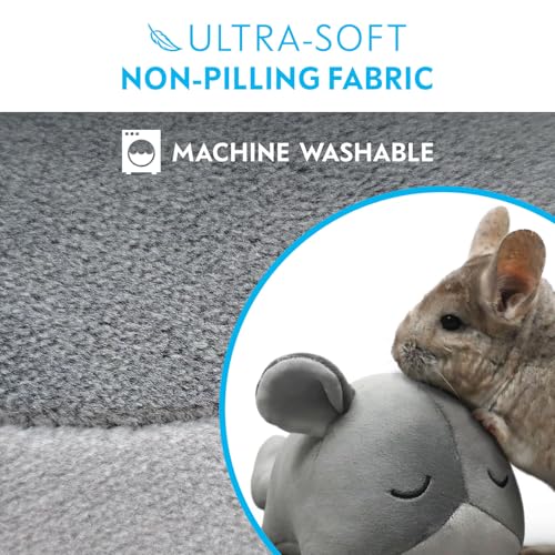Paw Inspired Chinchilla Cuddler Plush Accessory Toy for Pets, 9 Inch, Gray | Bonding for Chinchillas, Guinea Pigs, Hamsters, Rats, Ferrets, Hedgehogs, Sugar Gliders, Small Animals