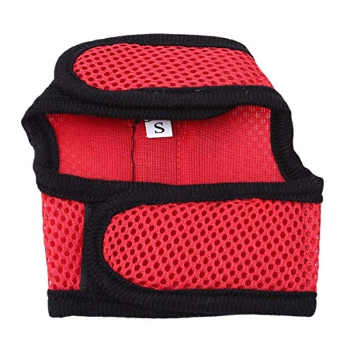 Rabbit Harness with Leash Adjustable Soft Mesh Vest Harness for Bunny Kitten Guinea Pig Rat (S, Red) - color: Red, size: S