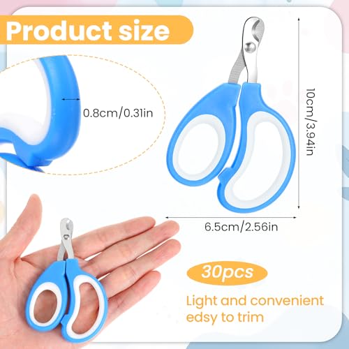 MAQUITA 30 Pcs Cat Nail Clipper Pet Claw Trimmers for Kitten Puppy Pet Nail Cutter Claw Care for Cattery Cat Breeders Groomers and Veterinary clinics (15 Colors)