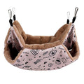 Petmolico Small Pet Hanging BunkBed Warm Hammock Bed Cage Accessories Bedding Hideout Playing Sleeping for Parrot Sugar Glider Squirrel Hamster Rat, Pink Cup - Small Size