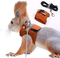 Squirrel Traction Rope Strap Anti-Biting Chain Rope, Adjustable Vest, Small Animal Walking Harness with Lead Leash, Hamster Gerbil Rat Mouse Ferret Chinchilla Small Animal Walking Leash | Small Animal Walking Harness with Lead Leash/ No Neck Strain/ Stres