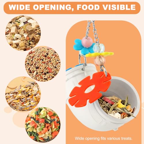 Rat Enrichment Toys, Wide Opening Rat Foraging Kit, Slow Feeder Hanging Fancy Mice Cage Accessories Puzzle Toy More Healthy, Easy-Clean Cage Accessories for Mice & Parrots