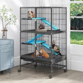 YITAHOME Metal 4-Tiers Small Animal Cages for Rats Ferret Chinchilla Guinea Pig Large Hamster