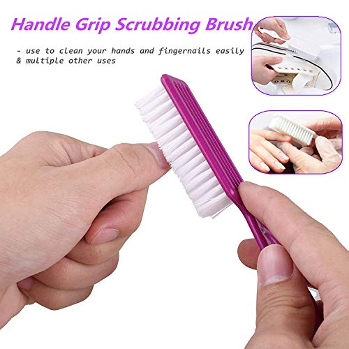 6 Pcs Handle Grip Nail Brush,Nail Cleaning Brushes for Toes and Fingernail