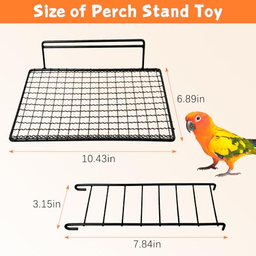 BNOSDM Stainless Steel Bird Cage Platform Climbing Ladder Parrot Perches