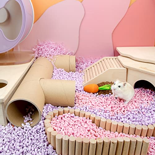 Niteangel Hamster Paper Pellets Bedding 1.8LB / 850g Small Aninam Bedding for Syrian Dwarf Hamsters Gerbils Mice Mouse Lemming Degus or Other Small-Sized Pets (Purple) | For Syrian Dwarf Hamsters Gerbils Mice Mouse Lemming Degus Small-Sized Pets - color: