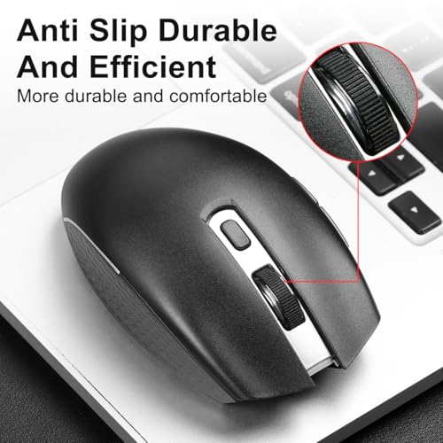 Single-Mode Wireless Mouse with Ergonomic Design, Comes with a USB Receiver, Suitable for Gaming, Office, and Entertainment use, Compatible with laptops and Desktop Computers. - color: Gray
