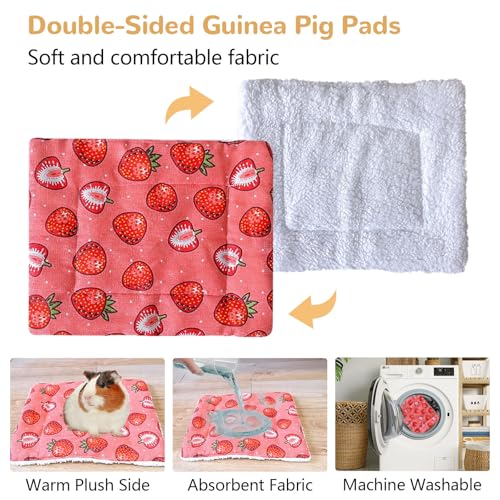 Guinea Pig Hideout,Large Wooden Guinea Pigs House with Stairs and Mats,Detachable Guinea Pig Castle Hide for Small Animals Hamster Chinchilla Ferret Habitats Accessories - size: 1 House
