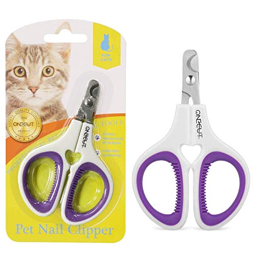 Pet Nail Clippers, Update Version Cat & Kitten Claw Nail Clippers for Trimming, Professional Pet Nail Clippers Best for a Cat, Puppy,Rabbit, Kitten & Small Dog,Sharp & Safe (Purple) - color: Purple