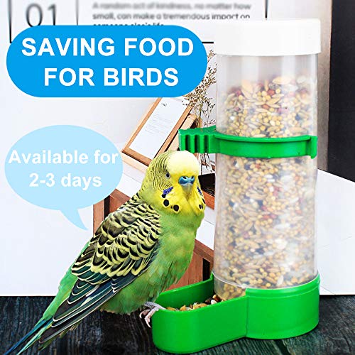 Bird Feeder, Bird Water Dispenser for Cage, XISTEST 2PCS Automatic Bird Water Feeder with 1PCS Food Feeder for Cage Pet Parrot Budgie Lovebirds Cockatiel (2pcs 140ml + 1pcs 150ml) - size: 2pcs 140ml + 1pcs 150ml