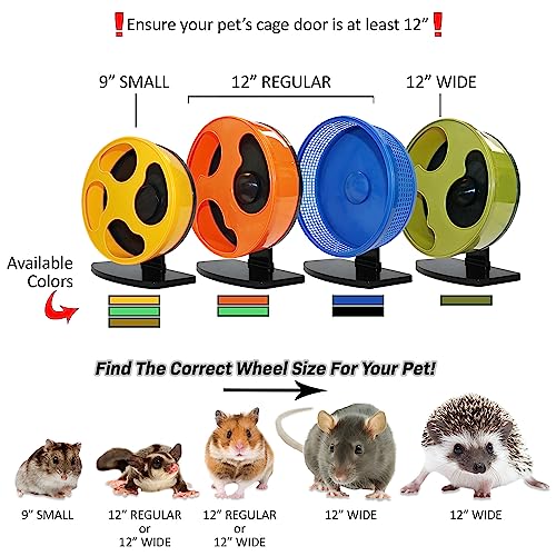 Moon Runner 9" Exercise Wheel for Hamsters - Super Silent Glow in The Dark Wheel with Adjustable Stand