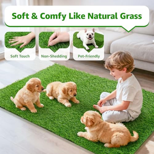 Artificial Grass Outdoor, 31.5x47.3" Grass Pad for Dogs Potty Training | Pet Friendly, with Drainage Holes, Easy to Clean, Fake Grass Mat, Replacement Turf Rug for Patio Balcony Lawn Apartment Decor - size: 47.3x31.5 inch