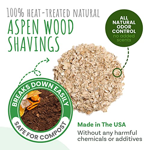 Small Pet Select Premium Natural Aspen Bedding, Animal Bedding for Small Indoor and Outdoor Pets, Made in The USA, Jumbo Size 282 L (2 Pack, 141 L Each) | Natural Wood Bedding, Low Dust, Made in USA, For Indoor & Outdoor Small Pets, Two 141 L Bags, 282 L