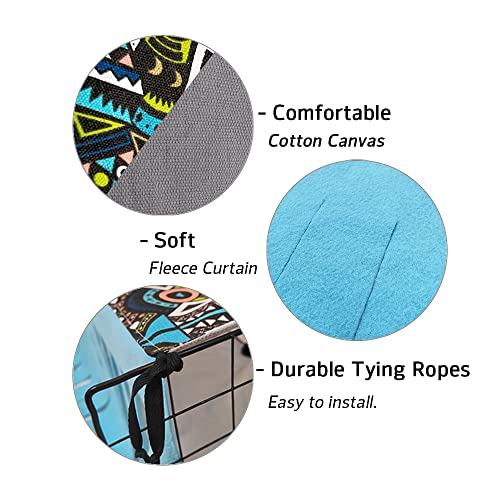 RIOUSSI Guinea Pig Hideout Hideaway Corner Fleece Toys Cage Accessories | Reversible Sides | Soft Fleece Fabric | Come with Hooks | Guinea Pig Hammock for Small Animals | Blue, Rectangle - color: Blue Rectrangle