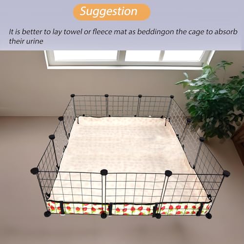 Guinea Pig Cage Liner，Washable Waterproof Oxford Cloth Cage Liners for Small Animals,Hamster Chinchilla Hedgehog Rabbit and Other Small Animals Not Include Cage(36x36 inches) - size: C&C 3x3(36x36 inches)