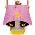 Cat Litter Mat, Upgrade Super Waterproof Back Layer Litter Box Mat, Non Slip, Durable, Soft on Paws Kitty Trapping Matt (24"x18", Pink) - color: Pink