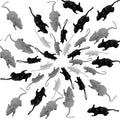 ROYHOO 36PCS Plastic Mini Fake Rat Plastic Mouse Toys Decorations Realistic Pranks Rats Simulated Big Small Mouse Mice Toys for April Fools Day Halloween Prank Party Supplies