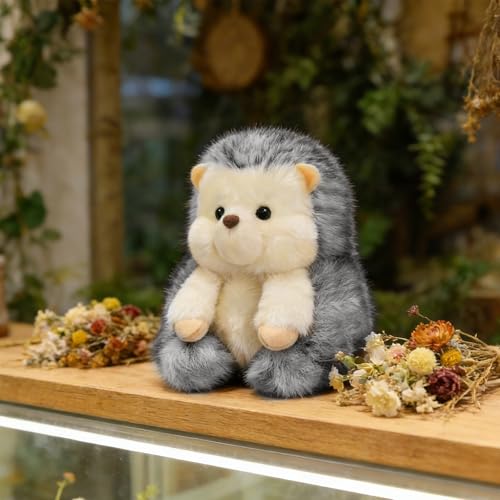 Ditucu Palm-Sized Hedgehog Stuffed Animals Cute Soft Plush Doll Small Plushies Toys Gifts for Kids Grey 6 inch - style: Hedgehog