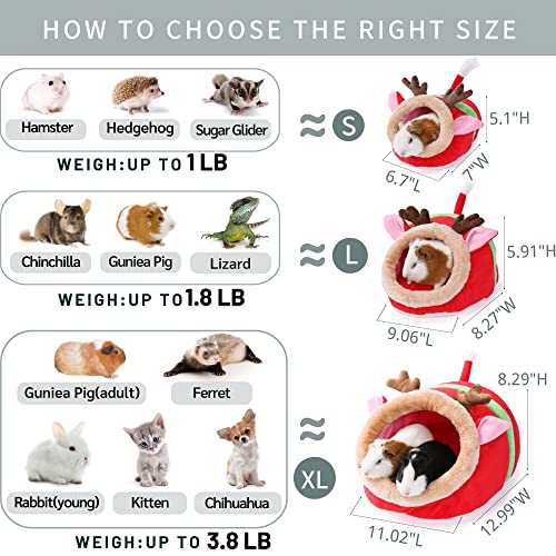 JanYoo Ferret Bed - House Hide & Cage Accessories (S, Reindeer) - color: 5-Reindeer, size: S