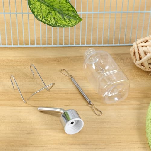 YARNOW Guinea Pig Water Bottle 2 Pcs, 6.35 oz Hanging Small Animal Water Bottle with Stainless Steel Tube for Rabbits, Hamsters and Chinchillas - size: 22.00X5.00X5.00CM