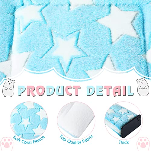 4 Pack Guinea Pig Bed Mat Bedding Rabbit All Season Soft Fleece Bed Pad for Small Animal Mattress Fleece Sleeping Pad for Hedgehogs Bunny Ferrets Hamster(Star,13 x 10 Inch) - size: 12.6 x 9.8 Inch