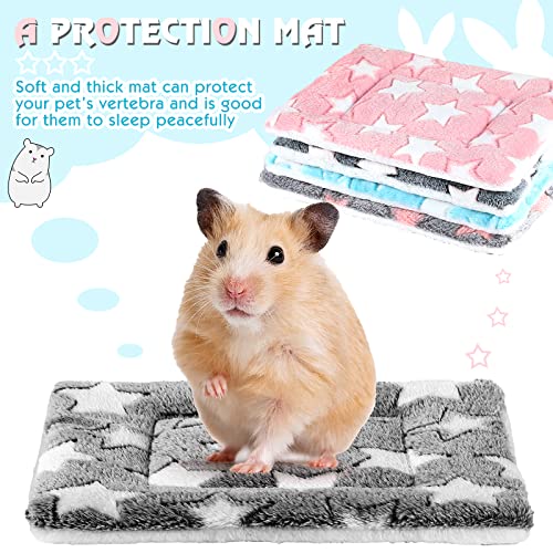 4 Pack Guinea Pig Bed Mat Bedding Rabbit All Season Soft Fleece Bed Pad for Small Animal Mattress Fleece Sleeping Pad for Hedgehogs Bunny Ferrets Hamster(Star,13 x 10 Inch) - size: 12.6 x 9.8 Inch
