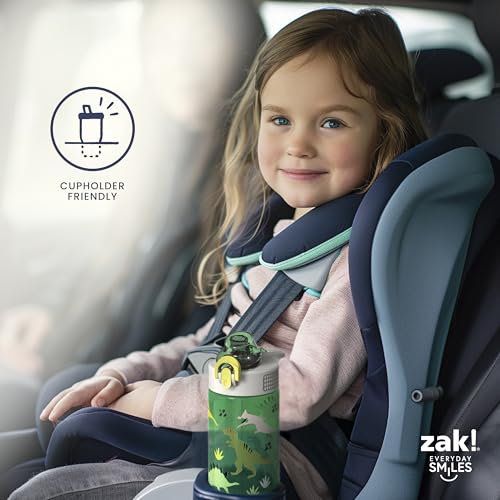 Zak Designs Princess Sage 16oz Leak-Proof Straw Kids Water Bottle, 2-Pack | BPA Free Durable Plastic, Cupholder Friendly, Dishwasher Safe, Easy to Clean, Lid Lock, Handle, For School, Home, Travel - color: Disney Princess (Ariel, Cinderella, Jasmine, Moan