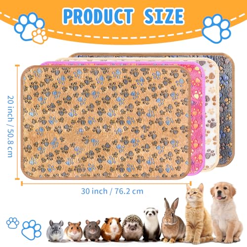8Pack Soft Guinea Pig Bedding Blankets Washable Small Animal Fleece Cage Liners Reusable Pet Pee Pad Sleep Mat Pad Cover for Hamster Chinchilla Rabbit Hedgehog Dog Cat Essentials (20×30 Inch) - size: 30×20 Inch