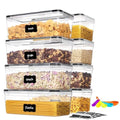 8pc 3.2L Airtight Canisters with Lids, Kitchen Dry Pantry Storage | 8pack 3.2L airtight canisters lock moisture out. Stackable bins hold all kinds of daily dry foods for kitchen pantry use - size: 8 pcs(3.2L)