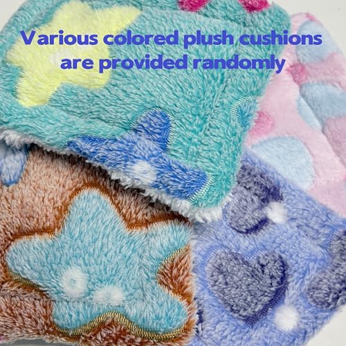 TUTU&LELE Starry Sky Hamster Hideout with Plush Cushion for Dwarf Hamsters (Yellow) - color: Yellow
