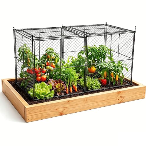 Crop Cage, 45"×23"×24" Garden Cage to Keep Animals Out, Chicken Wire Cloche, Heavy-Duty Plant Protector for Raised Garden Bed, Protect Vegetables from Rabbits Squirrels