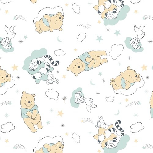 Lambs & Ivy Disney Baby Winnie The Pooh Hugs White Fitted Crib Sheet (Pack of 2) - color: Pooh Hugs, size: Standard Crib (Pack of 2)