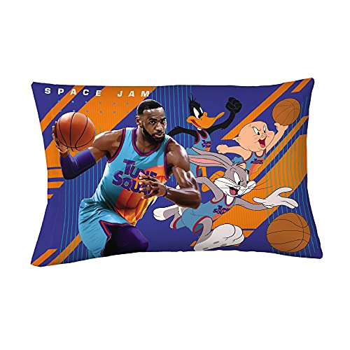 Franco Kids Bedding Super Soft Microfiber Reversible Pillowcase, 20 in x 30 in, Space Jam 2 A New Legacy - color: Space Jam 2 a New Legacy