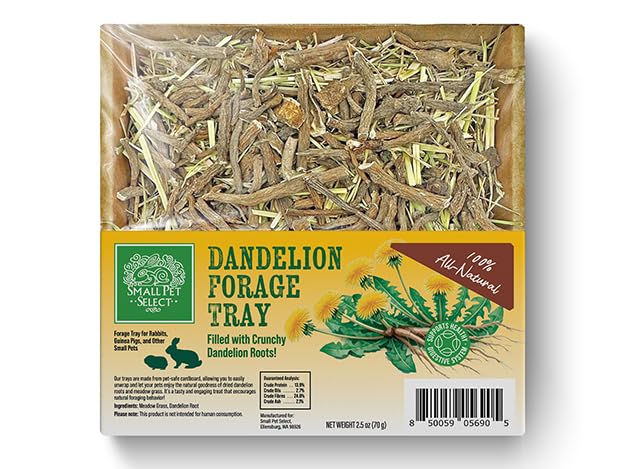 Small Pet Select Forage Tray Bundle, Rabbits & Guinea Pigs, 3-Pack | Dandelion, Flower & Herb Mix, 2.5 oz Each, Natural Foraging Enrichment for Rabbits, Guinea Pigs & Small Pets
